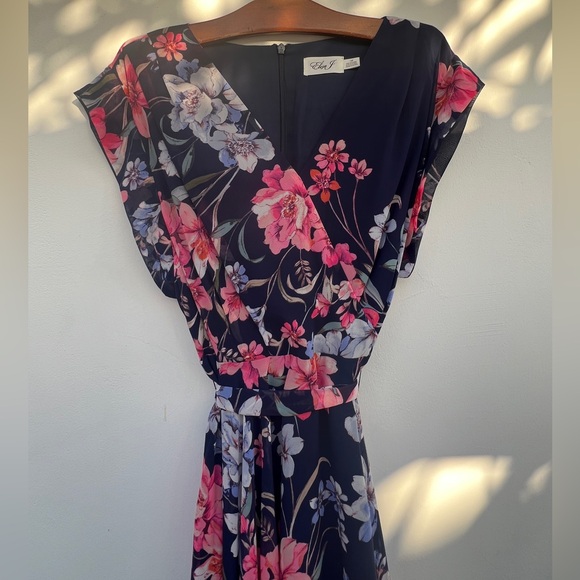 ELIZA J Obi Floral Print High/Low Dress Size 14 Petite - Picture 8 of 17